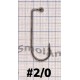 Джиговый крючок KJ-2412 №2/0 Ni (никель), 1 уп. (1000 шт.)